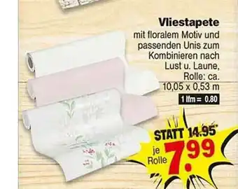 Repo Markt Vliestapete Angebot