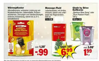 Repo Markt Wärmepflaster Massage-fluid Glade By Brise Duftkerze Angebot