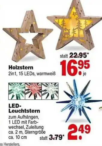 Repo Markt Holzstern Led-leuchtstern Angebot