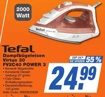 K+B Expert Tefal Dampfbügeleisen Virtuo 30 FV2C40 POWER 3 Angebot