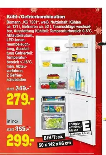 Repo Markt Kühl- Gefrierkombination Angebot