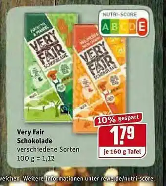 REWE Kaufpark Very Fair Schokolade Angebot