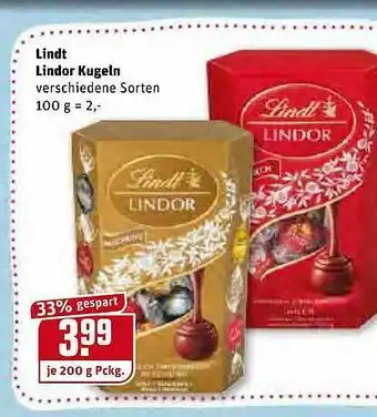 REWE Kaufpark Lindt Lindor Kugeln Angebot