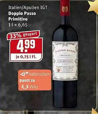 REWE Kaufpark Doppio Passo Primitivo Angebot