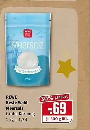 REWE Kaufpark Rewe Beste Wahl Meersalz Angebot