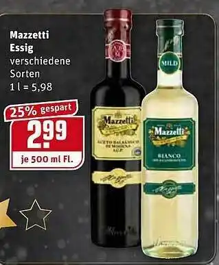 REWE Kaufpark Mazzetti Essig Angebot