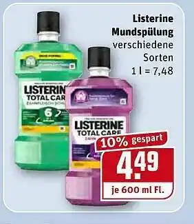 REWE Kaufpark Listerine Mundspulung Angebot