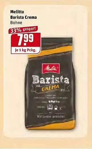 REWE Kaufpark Melitta Barista Crema Angebot