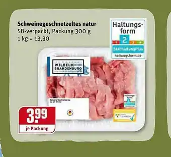 REWE Kaufpark Schweinegeschnetzeltes Natur Angebot