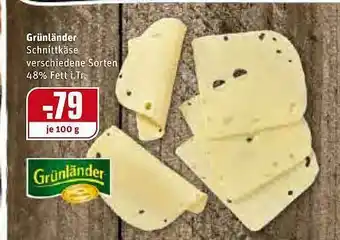 REWE Kaufpark Grünländer Schnittkäse Angebot