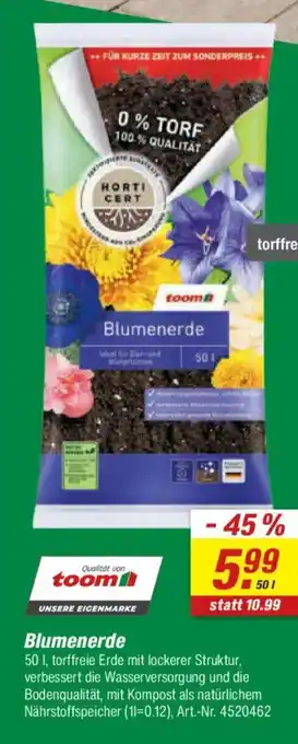 toom Baumarkt Blumenerde Angebot