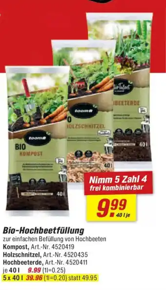 toom Baumarkt Bio-Hochbeetfüllung Angebot