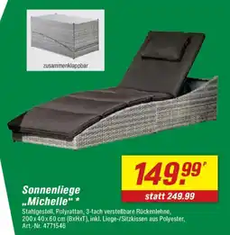 toom Baumarkt Sonnenliege „Michelle" * Angebot