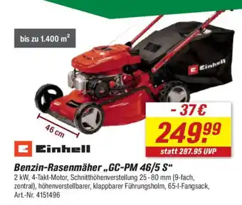 toom Baumarkt Einhell Benzin-Rasenmäher,,GC-PM 46/5 S" Angebot