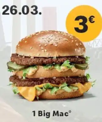 McDonald’s 1 Big Mac Angebot