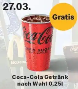 McDonald’s Coca-Cola Getränk nach Wahl 0,25 l Angebot