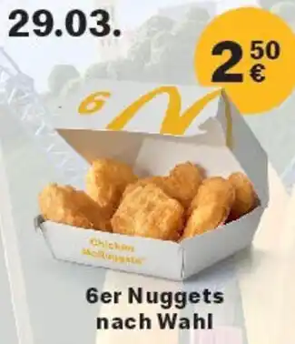 McDonald’s 6er Nuggets nach Wahl Angebot