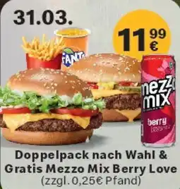 McDonald’s Doppelpack nach Wahl & Gratis Mezzo Mix Berry Love Angebot