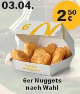 McDonald’s 6er Nuggets nach Wahl Angebot