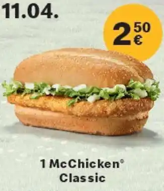 McDonald’s 1 McChicken Classic Angebot