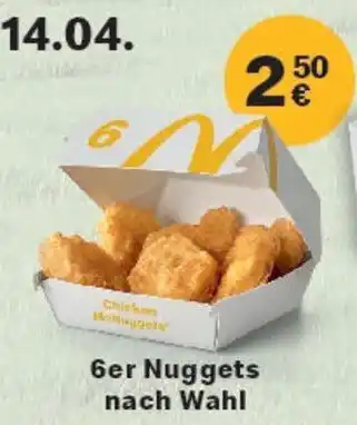 McDonald’s 6er Nuggets nach Wahl Angebot