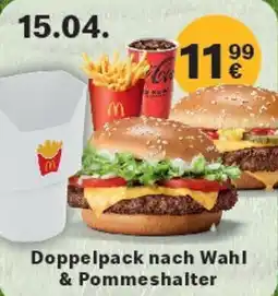 McDonald’s Doppelpack nach Wahl & Pommeshalter Angebot