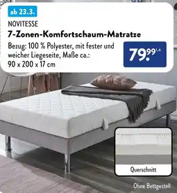 Aldi Süd NOVITESSE 7-Zonen-Komfortschaum-Matratze Angebot