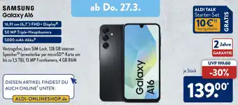 Aldi Süd SAMSUNG Galaxy A16 Angebot