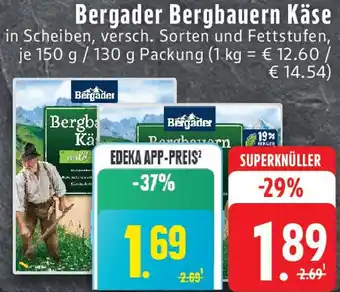 Edeka Bergader Bergbauern Käse Angebot