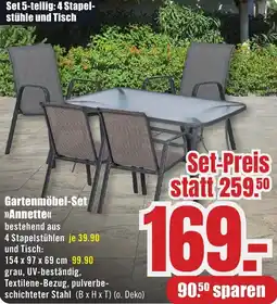 B1 Discount Baumarkt Gartenmöbel-Set Annette Angebot