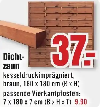 B1 Discount Baumarkt Dichtzaun Angebot