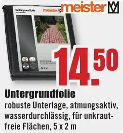 B1 Discount Baumarkt Meister Untergrundfolie Angebot