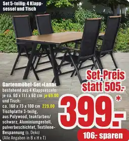 B1 Discount Baumarkt Gartenmöbel-Set Lana Angebot