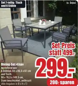 B1 Discount Baumarkt Dining-Set Lisa Angebot