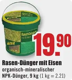 B1 Discount Baumarkt Rasen-Dünger mit Eisen Angebot