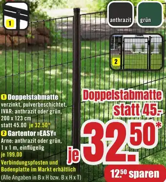 B1 Discount Baumarkt Doppelstabmatte Angebot