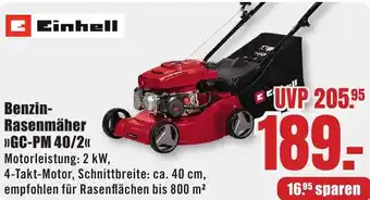 B1 Discount Baumarkt Einhell Benzin Rasenmäher GC-PM 40/2 Angebot