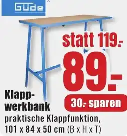 B1 Discount Baumarkt Güde Klappwerkbank Angebot