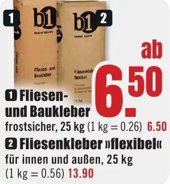 B1 Discount Baumarkt b1 Fliesen- und Baukleber Angebot