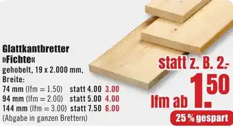 B1 Discount Baumarkt Glattkantbretter Fichte Angebot