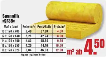 B1 Discount Baumarkt Spannfilz SF35 Angebot