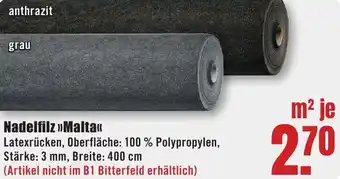 B1 Discount Baumarkt Nadelfilz Malta Angebot