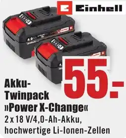 B1 Discount Baumarkt Einhell Akku Twinpack Power X-Change Angebot