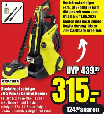 B1 Discount Baumarkt KARCHER Hochdruckreiniger K 5 Power Control Home Angebot