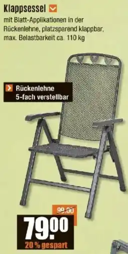 V Baumarkt Klappsessel Angebot