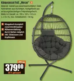 V Baumarkt Hängesessel Folt ,,Meran" Angebot