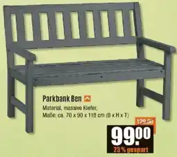 V Baumarkt Parkbank Ben Angebot