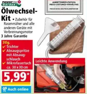 Norma Powertec Garden Ölwechsel Kit Angebot