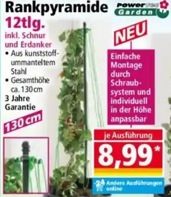 Norma Powertec Garden Rankpyramide 12tlg. Angebot