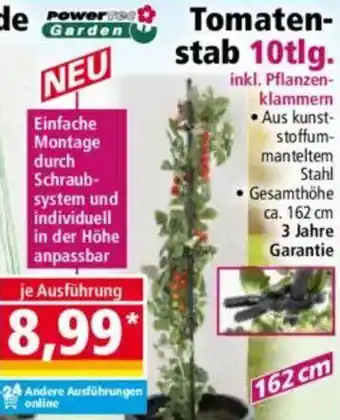 Norma Powertec Garden Tomatenstab 10tlg. Angebot